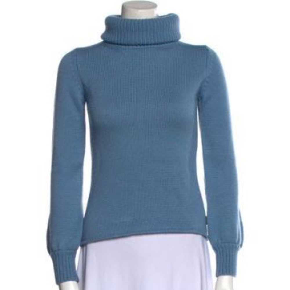 Burberry Blue Turtleneck Sweater